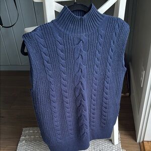 RW&CO. Dark Blue Knit Top